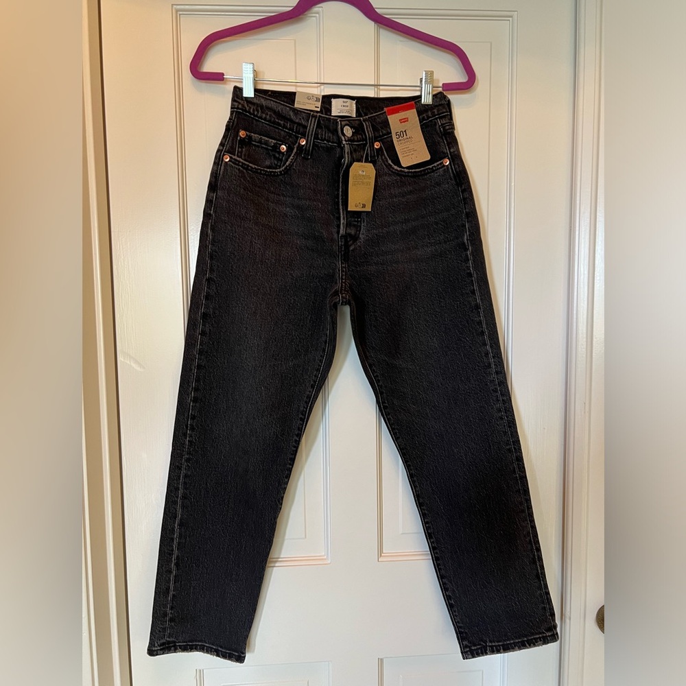 Levi's Dark Gray Straight Jeans